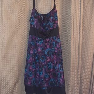 Torrid cocktail dress mini purple floral size 26